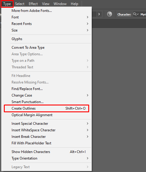 Outlining Text